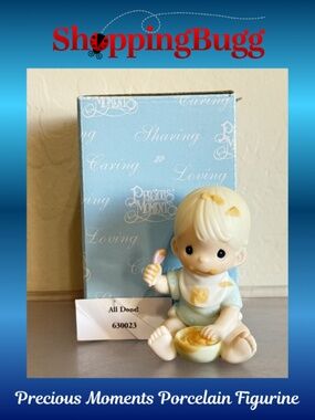 Precious Moments All Done! 630023 Baby Boy Porcelain Figurine (SB1600)